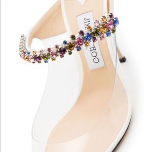 JIMMY CHOO BING RAINBOW EMBELISHED HEEL 38